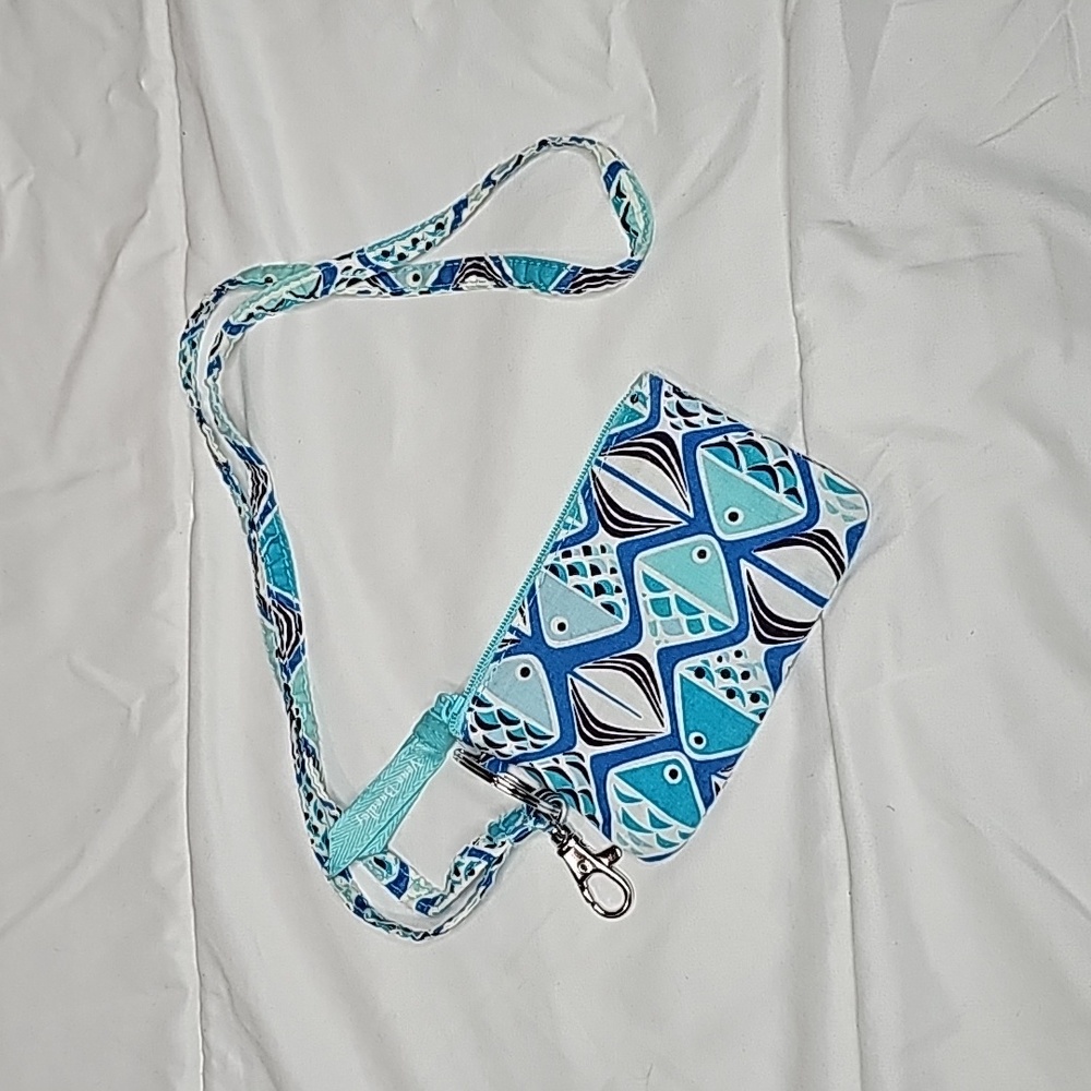 Vera Bradely Zip ID Fish Lanyard